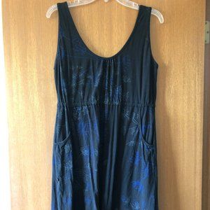 Black and Blue Loden Dress